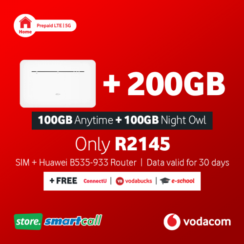 Huawei B535-933 4G CPE 3 Router + 200GB Vodacom LTE Data